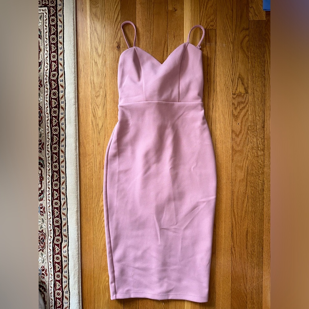 ASOS pink bow tie back dress